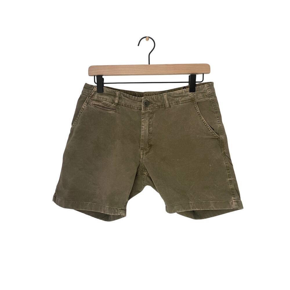 vintage original paperbacks olive green chino/cargo shorts-size 29